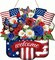 4th of July Door Sign Independence Day Wreath Patriotic Door Decoration Flower US Wooden Sign for Memorial Day Front for Door Decor 12 Inch Outdoor